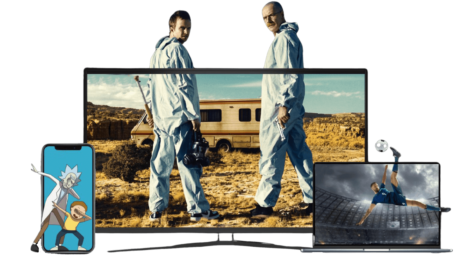 Neo Streaming op tv, telefoon en laptop